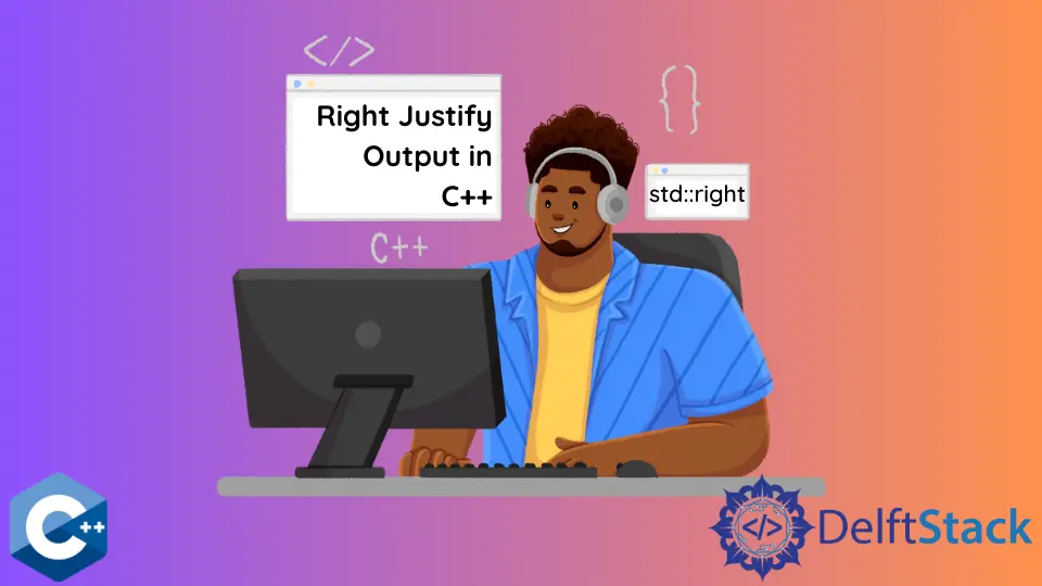 How to Right Justify Output in C++