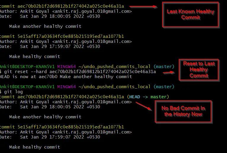 Reset to Last Good Commit