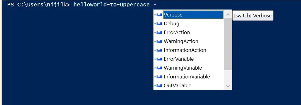 cmdlet parameters