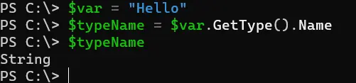 get type powershell - output 2