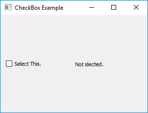 PyQt5 CheckBox Example