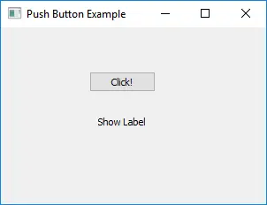 PyQt5 Push Button