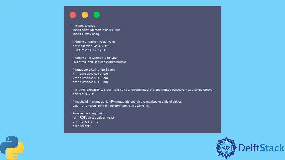 3D Interpolation in Python