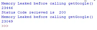 Memory Leak Fixed in Python While Requesting