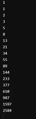 getting fibonacci sequence of first 5 numbers complex example