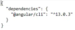 Angular Version aus der packagejson-Datei