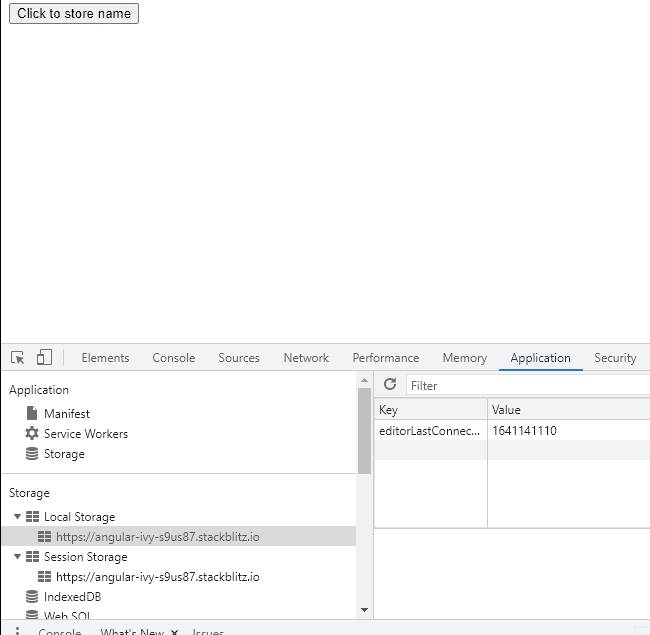 stocker des données dans le stockage local d’angular