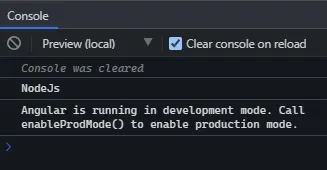 viewchild en Angular avec le résultat de la console directive