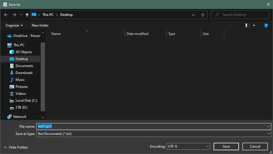 Crear un script de PowerShell