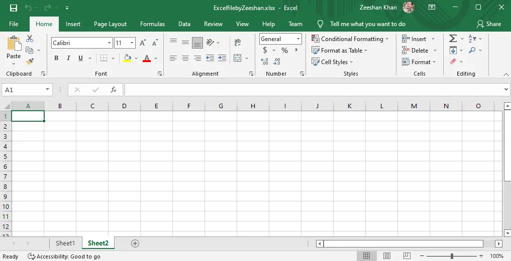 successfully created an excel file
