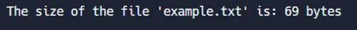 get filesize in csharp - output