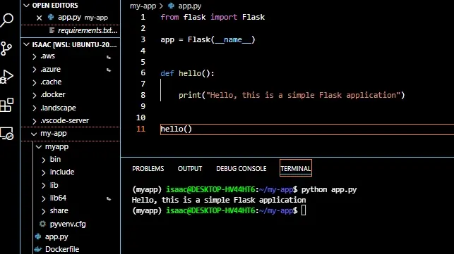 Code Result Upon Executing Our Flask Application