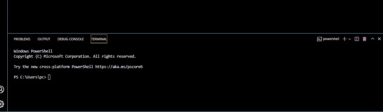 Abrir terminal en vscode