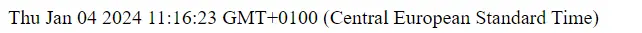 html today’s date - output 1