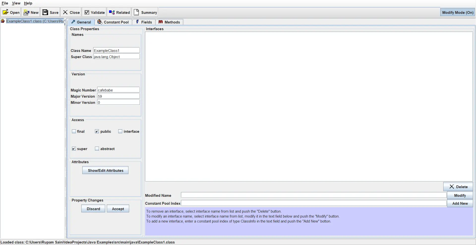 Klassendatei-Editor in Java – Schritt 6