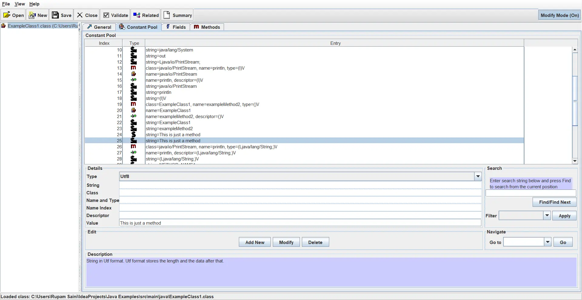 Klassendatei-Editor in Java – Schritt 6