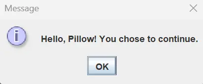 alert popup confirmation continue
