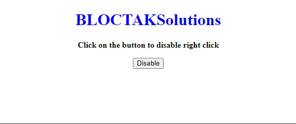 Output Before Clicking Disable Using preventDefault()