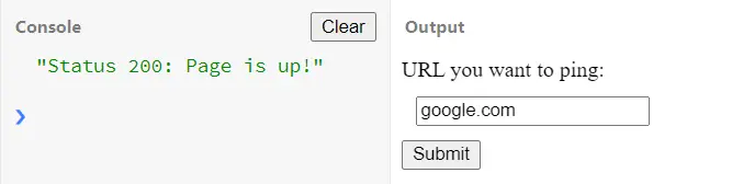使用 Ajax ping 一个 URL