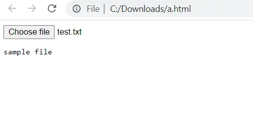 javascript lit le texte du fichier