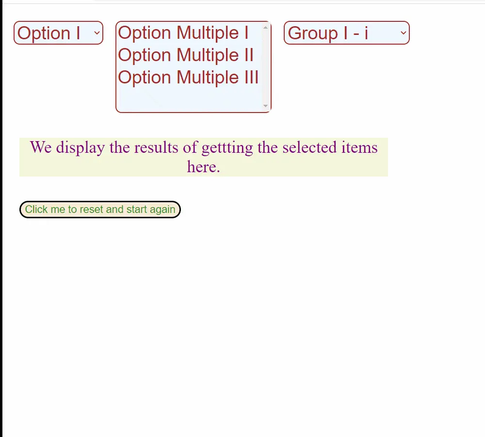 jQuery obtient l’option sélectionnée avec la méthode de recherche
