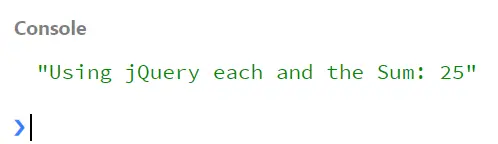 Verwendung der Methode $.each() zum Iterieren eines Arrays