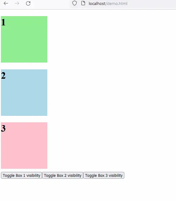 jQuery Alternar Mostrar Ocultar
