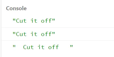 Utiliser la méthode JavaScript String.trim pour couper les chaînes