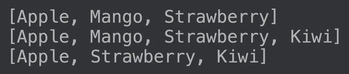 Creating and initializing a mutable list