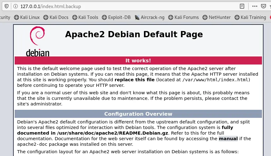 The Apache Default Page