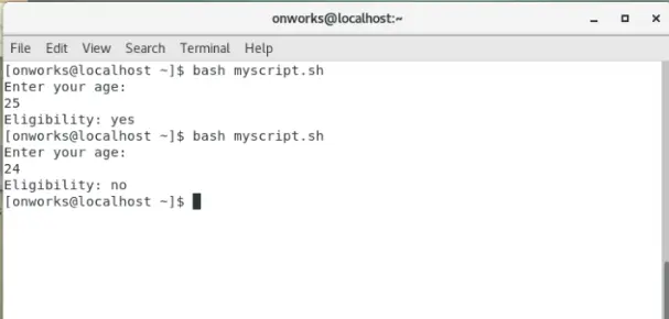 Implémenter l’opérateur ternaire dans le script bash