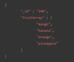 MongoDB 2의 배열에 요소 푸시