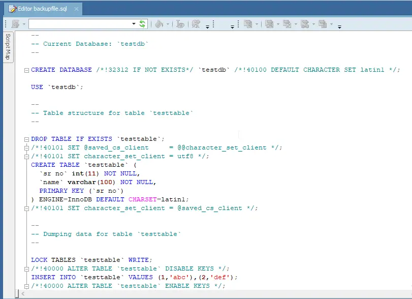 contenido del archivo