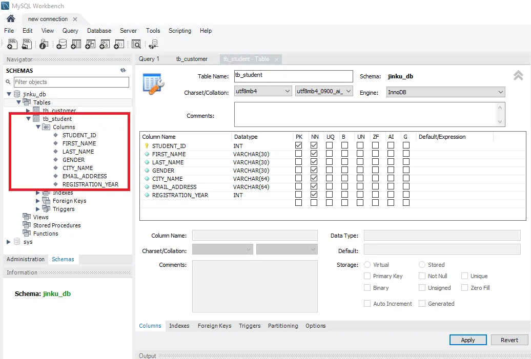 row_number en mysql - Tabla creada