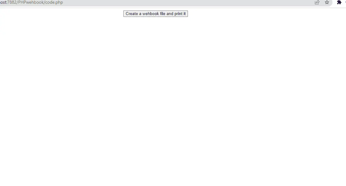 Create Webhook PHP