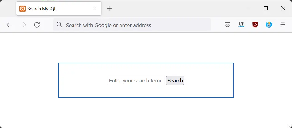 php in mysql suchen - HTML-Suchformular