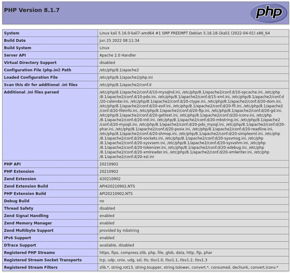 php 情報