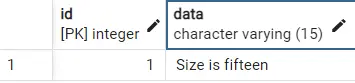 varchar と postgresql のテキスト - 出力 3