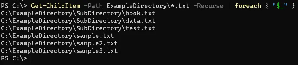 在 PowerShell 中获取文件的完整路径 - 输出 6