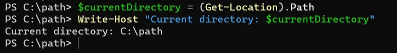 obtenir l’emplacement actuel du script powershell - sortie 4