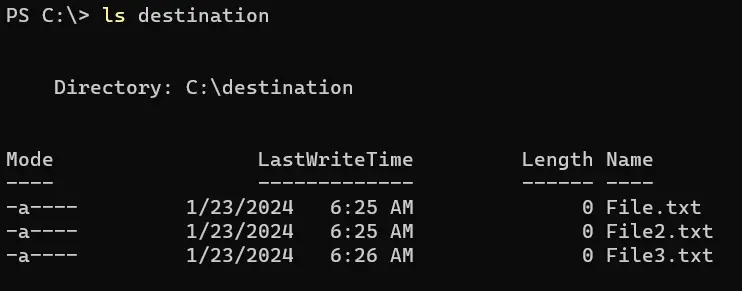 powershell copy-item excluir carpeta - salida