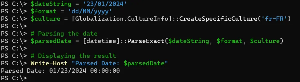 parseexact de fecha y hora de powershell - salida 2