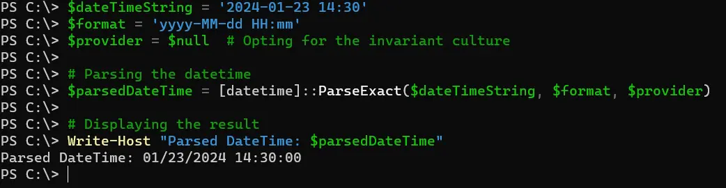 parseexact de fecha y hora de PowerShell - salida 3
