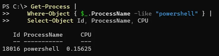 PowerShell-Multiline-Befehl - Ausgabe 2