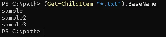 supprimer le chemin et l’extension du nom de fichier dans powershell - sortir 2