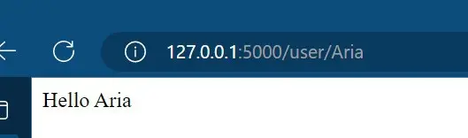 パラメーター付きの Flask リダイレクト - リダイレクトされたページ