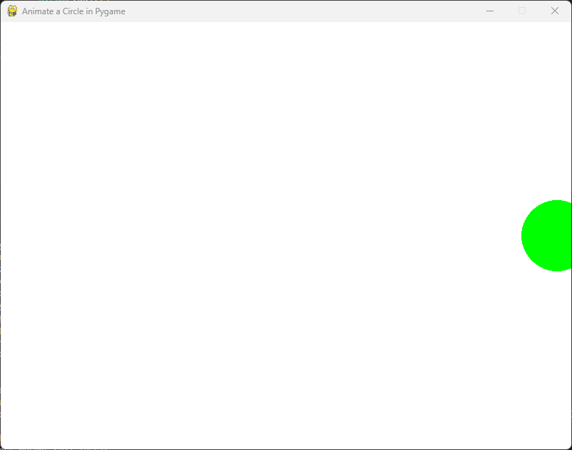 Draw a Circle in Pygame - Animation