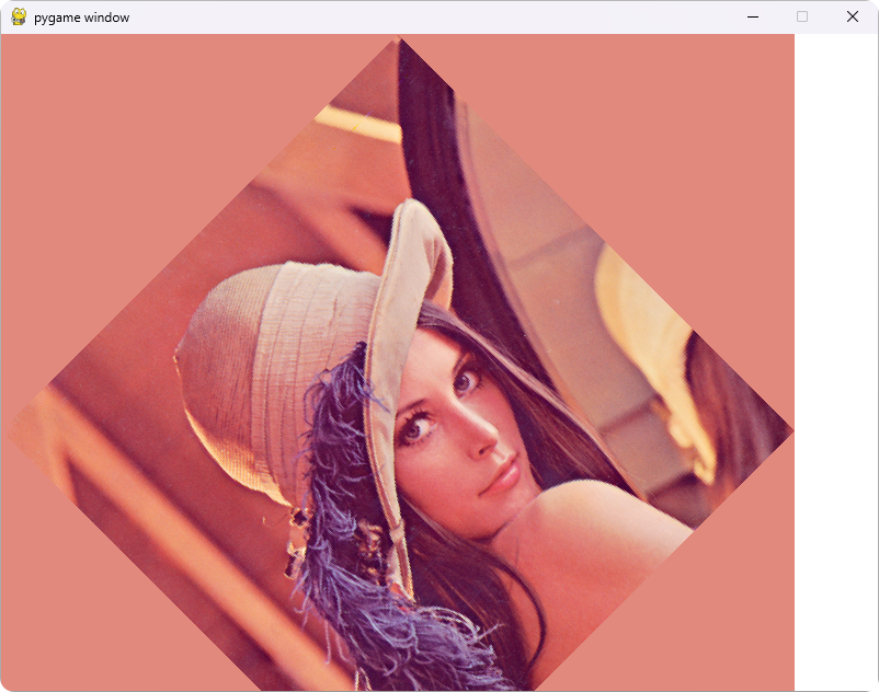 Pygame rotate image using the pygame.transform.rotate Function