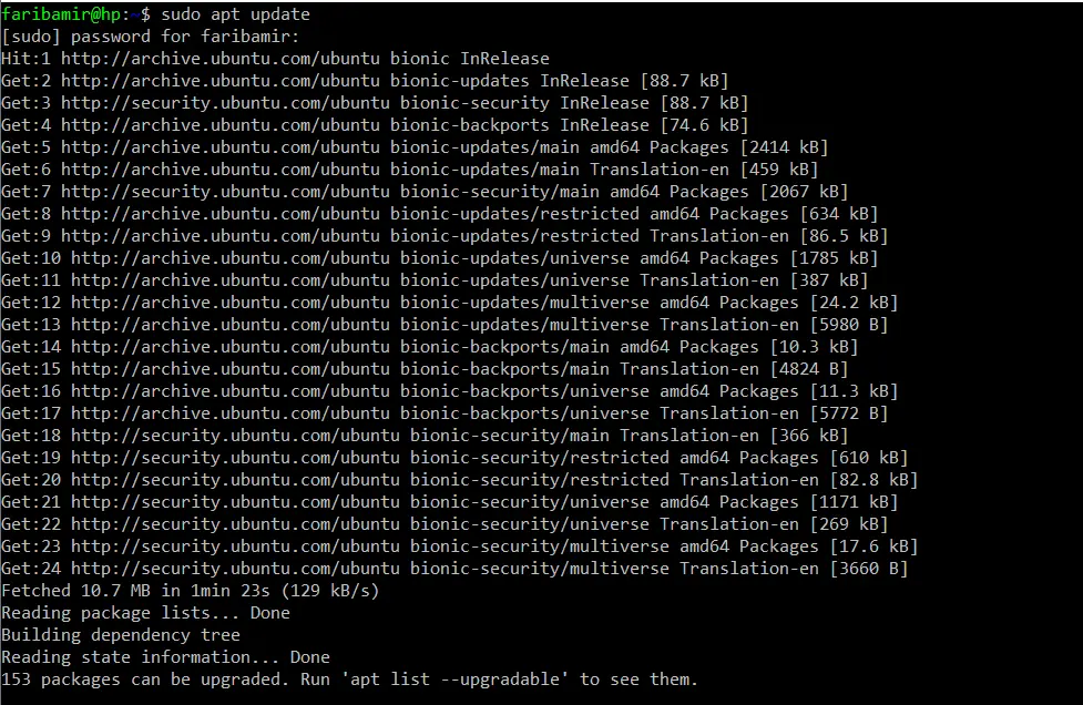 apt update