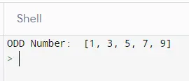números impares usando while loop en python